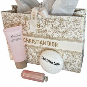 Dior Lip Glow no. 039 Gift Set, Le Baume, Miss Dior Gelée + Dior Bag 4 Pc NEW